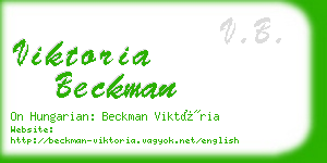 viktoria beckman business card